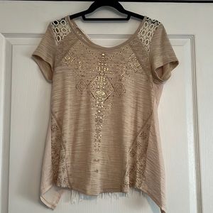 Cream colored unique top